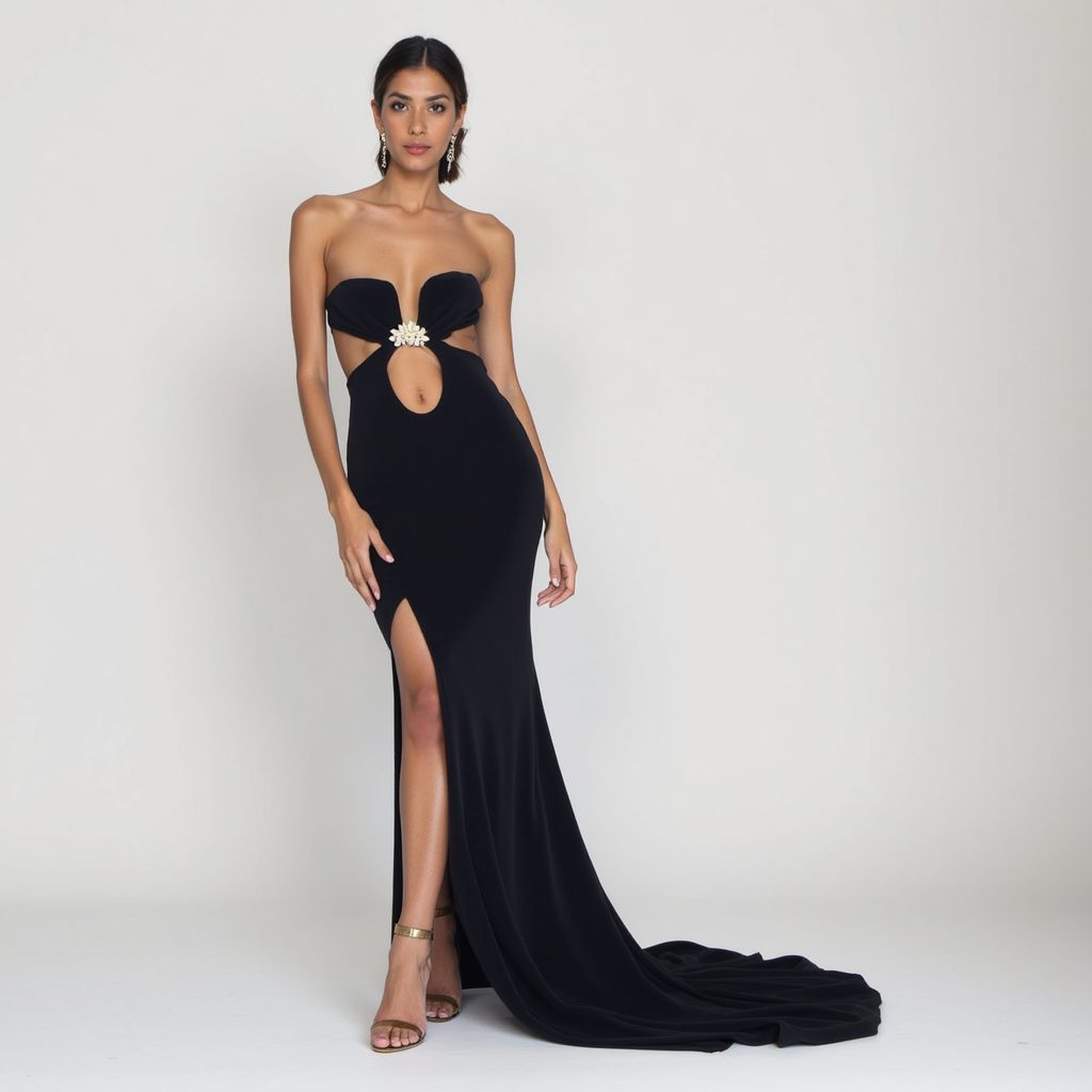 Valentina Strapless Lace Gown