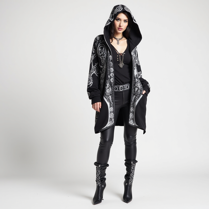 The Luna (Embroidered Hooded Cardigan)