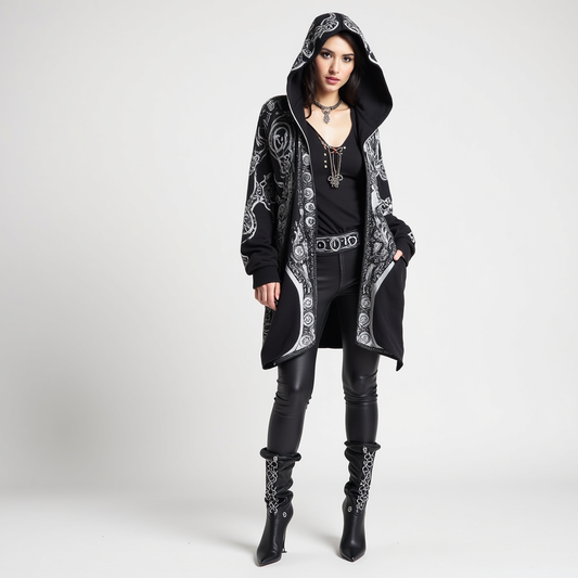 The Luna (Embroidered Hooded Cardigan)