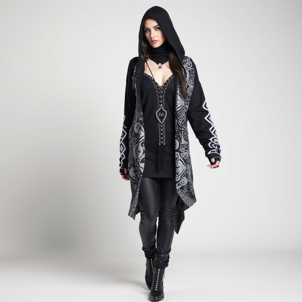 The Luna (Embroidered Hooded Cardigan)