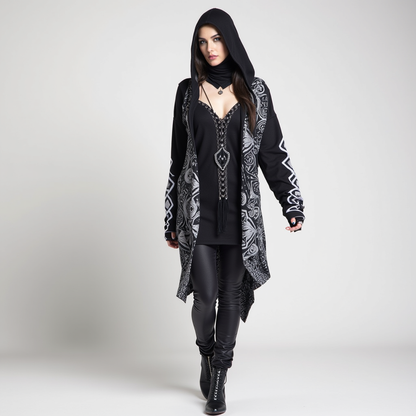 The Luna (Embroidered Hooded Cardigan)