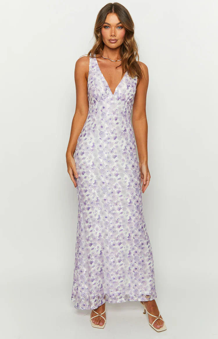 SOPHIA MAXI DRESS - PURPLE