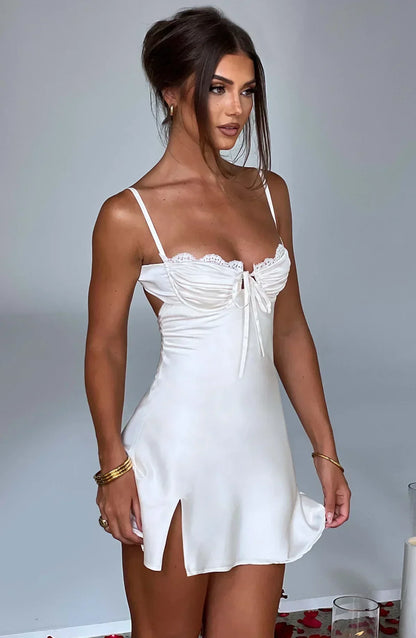 VALENTINA MINI DRESS  - WHITE